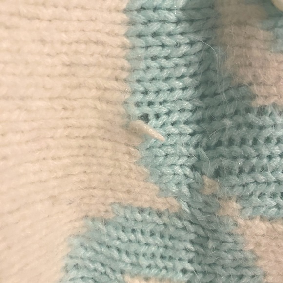 VTG Light Blue Carducci Acrylic Women’s Sweater with Pearls - Size S - Picture 6 of 6